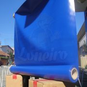 Tecido Lona de Vinil Azul Royal 30x1,60 Metros PVC Bobina Impermeável Malha Fio 1000 Super Resistente para toldos tatames ringues cobertura