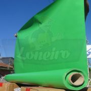 Tecido Lona de Vinil Verde Claro 15x1,57 Metros PVC Rolo Impermeável Malha Fio 1000 Super Resistente para toldos tendas revestimento coberturas
