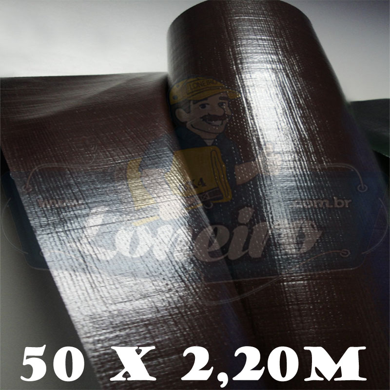 Bobina Plástica Marrom de Polietileno 50,0 x 2,20m = 110m²