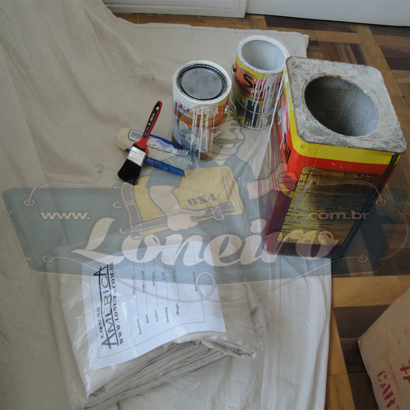 Lona 2,4 x 1,8m Capa de Sofá Cama Pano de Algodão Cloth para Reforma Pintura Proteção Confecções Lençol