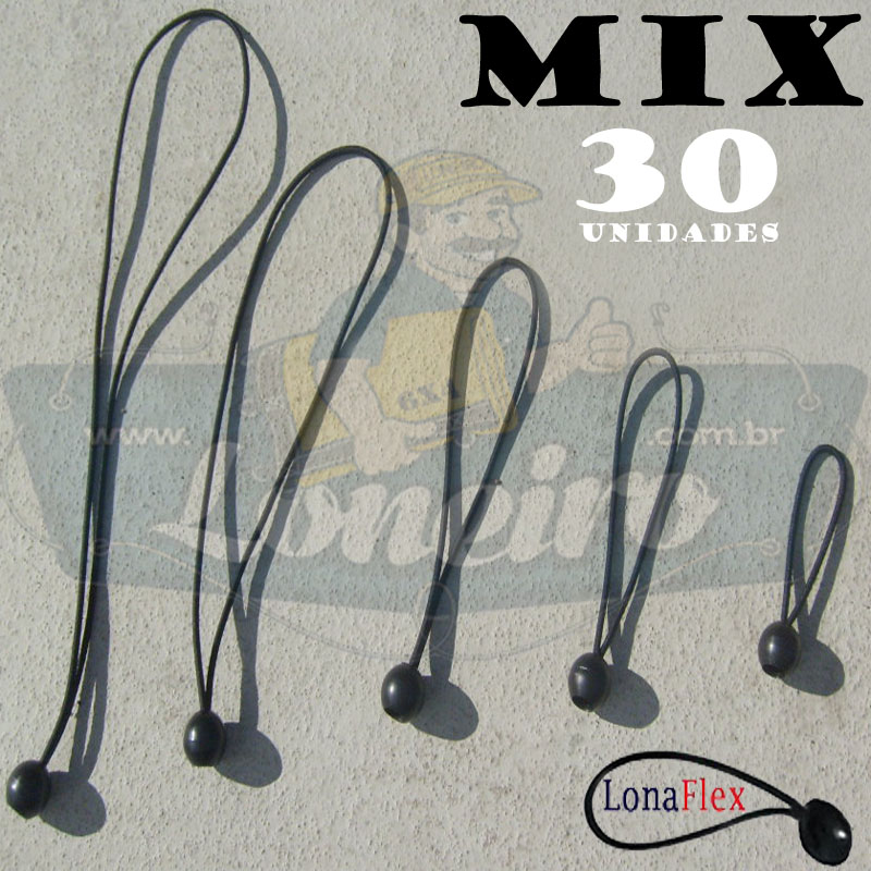 Elásticos Bola de Fixação LonaFlex MIX com 30 Unidades