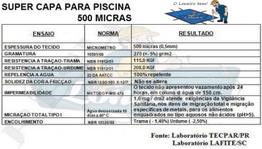 ESPECIFICAÇÃO TECNICA CAPA PISCINA LONEIRO