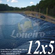 Lona para Lago Tanque de Peixes PP/PE: 12,0 x 5,0m Azul / Cinza para Lagos Artificiais, Reservatórios, Poço e Armazenagem de Água