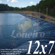Lona para Lago Tanque de Peixes PP/PE: 12,0 x 7,0m Azul / Cinza impermeável e atóxica para Lago Artificial Ornamental e Cisterna de água