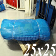 Lona: 25,0 x 25,0m Azul 300 Micras Impermeável para proteção cobertura impermeabilização com bainha ilhoses a cada 1 metro
