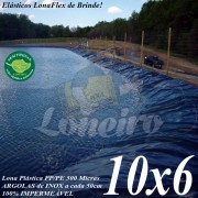 Lona para Lago Tanque de Peixes PP/PE: 10,0 x 6,0m Azul / Cinza para Lagos Artificiais, Armazenagem de Água e Cisterna