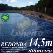 Lona para Lago Tanque de Peixes PP/PE: 14,5m de diâmetro Redonda Azul/Cinza para Lagos Artificiais, Armazenagem de Água e Cisterna
