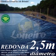 Lona para Lago Ornamental PP/PE 2,5m de diâmetro Redonda Azul para Tanque de Peixes Lagos Artificiais Armazenagem de Água e Cisterna