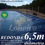Lona para Lago Ornamental PP/PE 6,5m de diâmetro Redonda Azul impermeável para Tanque de Peixes Lagos Artificiais Armazenagem de Água e Cisterna