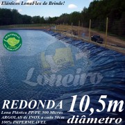 Lona para Lago Tanque de Peixes PP/PE: 10,5m de diâmetro Redonda Azul/Cinza para Lagos Artificiais, Armazenagem de Água e Cisterna