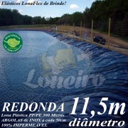 Lona para Lago Tanque de Peixes PP/PE: 11,5m de diâmetro Redonda Azul/Cinza para Lagos Artificiais, Armazenagem de Água e Cisterna
