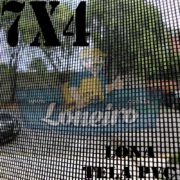 Lona 7,0 x 4,0m Tela Premium PVC Preta Vinil Vinílica Caçamba Sombrite AntiChamas com Argolas "D" INOX a cada 50cm