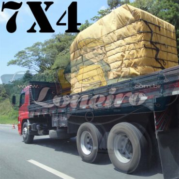 Lona 7,0 x 4,0m Encerado para Caminhão Toco Normal Cobertura Proteção Impermeável de Carga com Ilhoses nos 4 cantos