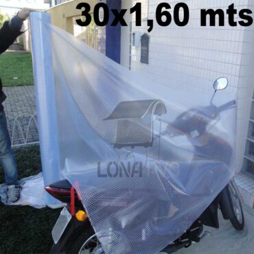 Tecido Lona de Vinil Transparente 30x1,60 Metros PVC Rolo Impermeável Premium Malha Fio 1000 Super Resistente para toldos geodésia tendas cobertura