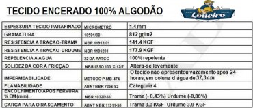 TECIDO ENCERADO LONA ALGODÃO ESPECIFICAÇÃO