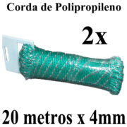 ADD. CORDAS MULTIUSO MULTIFILAMENTO VERDE 4MM 2X 10 METROS LONEIRO CURITIBA PARANÁ