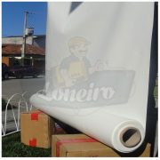 Tecido Lona de Vinil Branca 15x1,57 Metros PVC Rolo Impermeável Malha Fio 1000 Super Resistente para toldos tendas eventos revestimentos cobertura