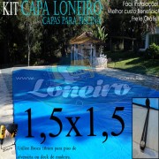 CAPA DE PISCINA 100KG 1,5 x 1,5 COM ELÁSTICO