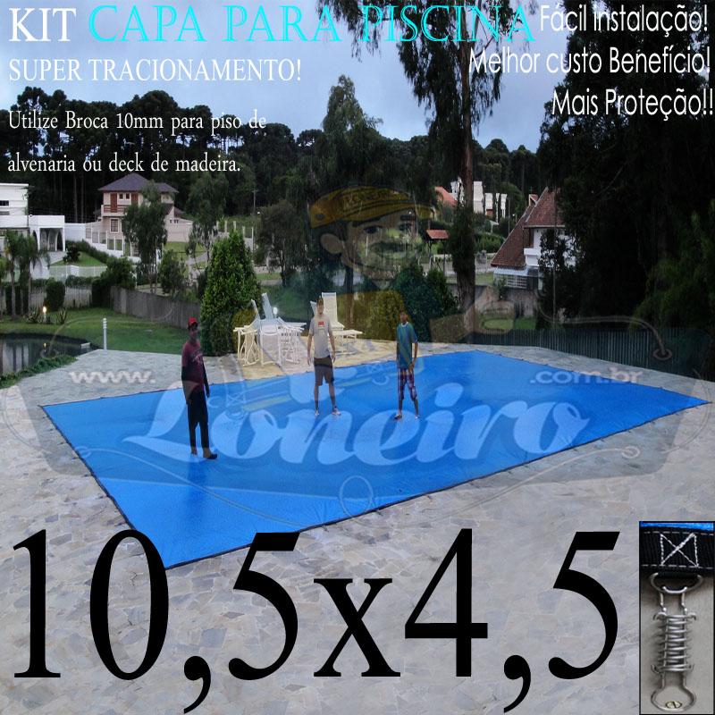 Capa para Piscina Super: 10,5 x 4,5m PP/PE Lona Térmica de Proteção Segurança e Cobertura +72m+72p+5b