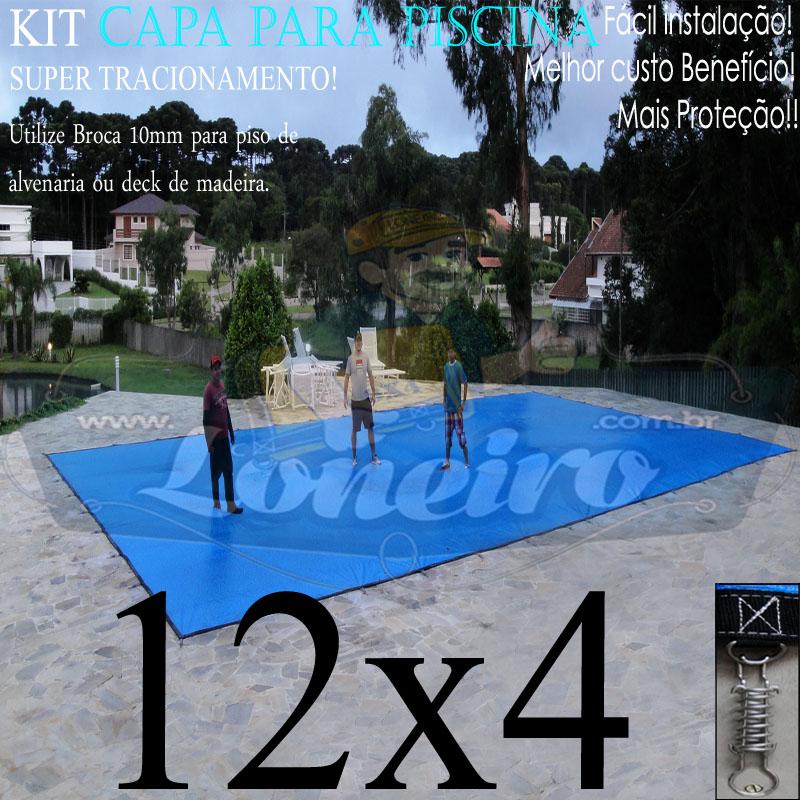 Capa para Piscina Super: 12,0 x 4,0m PP/PE Lona Térmica de Proteção e Cobertura +76m+76p+5b