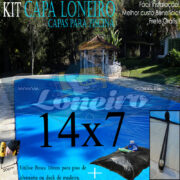 CAPA DE PISCINA 14x7 metros 300 micras suporta 100KG COM ARGOLA LONEIRO LOJA EMPRESA