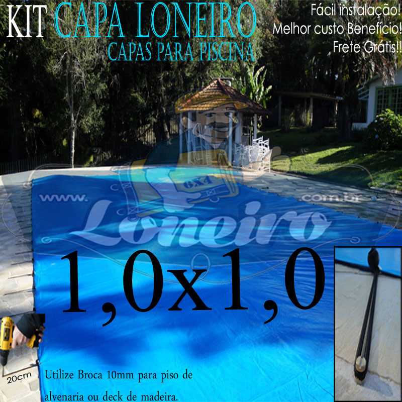 CAPA DE PISCINA 1X1 100KG COM ELÁSTICO