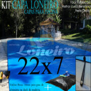 CAPA DE PISCINA 22x7 metros 300 micras suporta 100KG COM ARGOLA LONEIRO LOJA EMPRESA