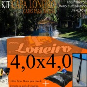 CAPA PISCINA 4X4 LARANJA 100KG COM ELÁSTICO