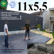 CAPA-PARA-PISCINA-PREMIUM-11x5,5-CINZA-CHUMBO-PRETO-COBERTURA-PROTEÇÃO-DE-PISCINAS-LONEIRO-CICALA