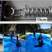 Capa para Piscina Super 8,0 x 3,0m PP/PE Azul-Preto Lona Térmica de Proteção +56m+56p+3b