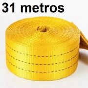 Cinta Avulsa Slackline 31 Metros X 50mm Amarela Para 3 Ton