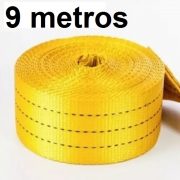 Cinta Avulsa Slackline 9 Metros X 50mm Amarela Para 3 Ton