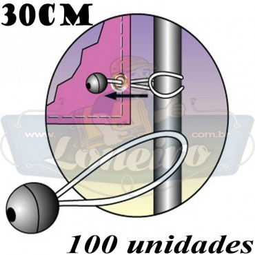 Elásticos de Fixação LonaFlex Bola 30cm contém 100 Unidades