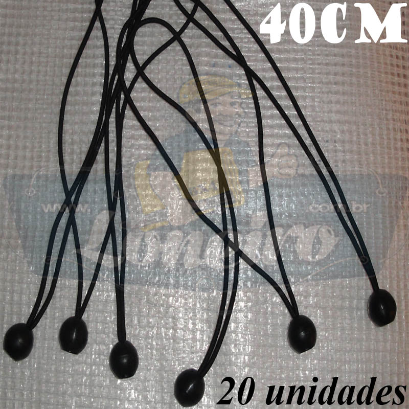 Elásticos de Fixação LonaFlex Bola 40cm com 20 Unidades