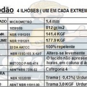 ENCERADO ALGODÃO C4 ESPECIFICAÇÃO