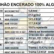 ENCERADO ALGODÃO MULTI ILHOSES ESPECIFICAÇÃO