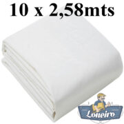 Tecido Plástico de Polietileno Branco 10,0 x 2,20m = 22m²  Impermeável com 300 Micras