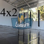 Lona 4,0 x 2,0m Super Tatame PVC Vinil Premium para pratica de esportes JiuJitSu Muay-Thay Boxe MMA UFC Academias Danças