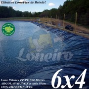 Lona para Lago Ornamental PP/PE 6,0 x 4,0m Cinza Chumbo / Preta impermeável sem toxinas Tanque de Peixes Lagos Artificiais Armazenagem de Água