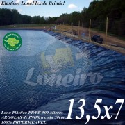 Lona para Lago Tanque de Peixes PP/PE: 13,5 x 7,0m Azul / Cinza impermeável e atóxica para Lago Artificial Ornamental Armazenagem de Água