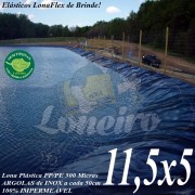Lona para Lago Tanque de Peixes PP/PE: 11,5 x 5,0m Azul / Preto impermeável e atóxica para Lago Artificial Açudes Cisternas Reservatórios de Água