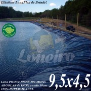 Lona para Lago Tanque de Peixes PP/PE 9,5 x 4,5m Azul/Cinza impermeável e atóxica para Lago Artificial, Armazenagem de Água e Cisterna