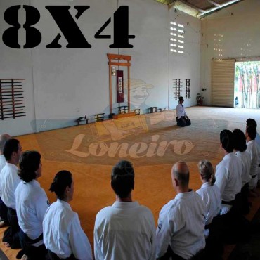 Lona 8,0 x 4,0m para Tatame Encerado Algodão Premium Anti-Derrapante Cotton RipStop Caqui : Akido Judo JiuJitSu Muay-Thay Boxe MMA UFC Academias