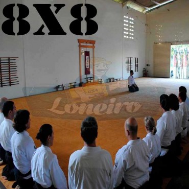 Lona 8,0 x 8,0m para Tatame Encerado Algodão Premium Anti-Derrapante Cotton RipStop Caqui : Akido Judo JiuJitSu Muay-Thay Boxe MMA UFC Academia