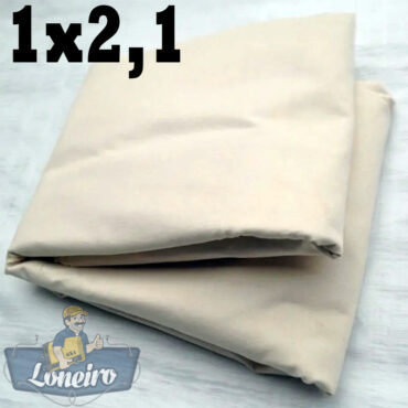 Lona 1,0 x 2,1m para Tela Pintura PatchWork Rolo Algodão Cru 500gr/m² Capa Pano Cloth Quilt Ateliê EcoBag para Reforma Proteção Confecções