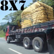 Lona 8,0 x 7,0m Encerado Fio 8 Algodão Cobertura Caminhão Truck Proteção Impermeável Carga Normal com Ilhoses nos 4 cantos