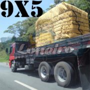 Lona 9,0 x 5,0m Encerado Fio 8 para Caminhão Truck Cobertura Proteção Impermeável Carga Alta com Ilhoses