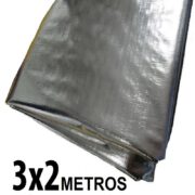 Lona Metalizada 3x2 metros Produzir Refletiva Branca para Estufa Cultivo Cultivar Plantas Grow Indoor Outdoor Casa Jardim Loneiro Loja 300 Micras Polietieno Curitiba Paraná