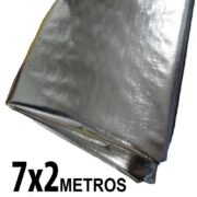 Lona Metalizada 7x2 metros Produzir Refletiva Branca para Estufa Cultivo Cultivar Plantas Grow Indoor Outdoor Casa Jardim Loneiro Loja 300 Micras Polietieno Curitiba Paraná