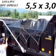 Lona vinil Pvc-5,5x3-metros-Transporte-Betume-Massa-Asfáltica-Quente-loneiro-america-encerados